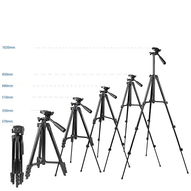 Tripod / kamerastativ 360° Light + mobilhållare - Aluminium 370-1020mm