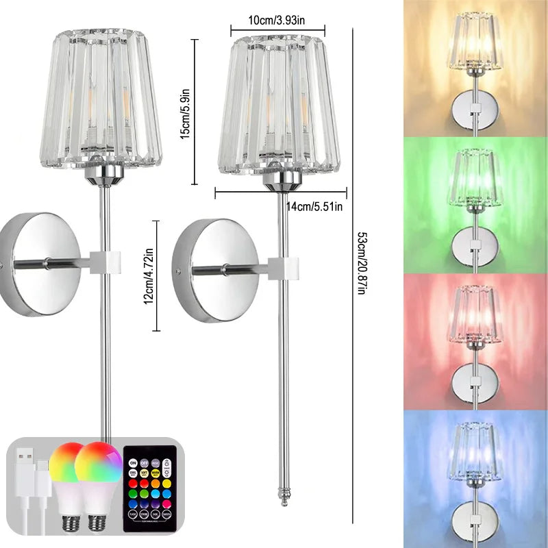 LED RGB Rechargeable Wall Lamp