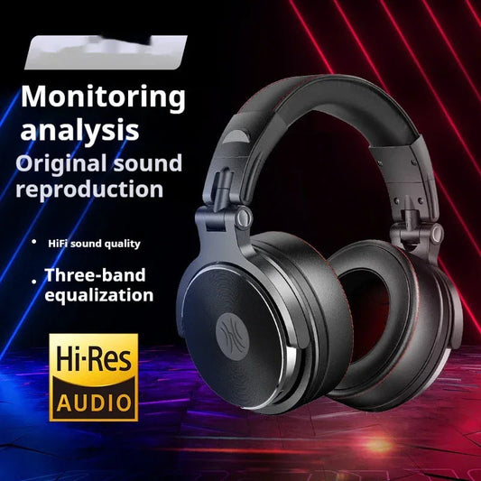 Three-Frequency Balanced Head-Mounted Over-Ear Wired Headphones