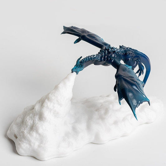 3D-nattlampa med eldsputande drake