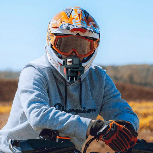 Telesin Fäste för hjälm vid haka - GoPro-fäste - Vikbar