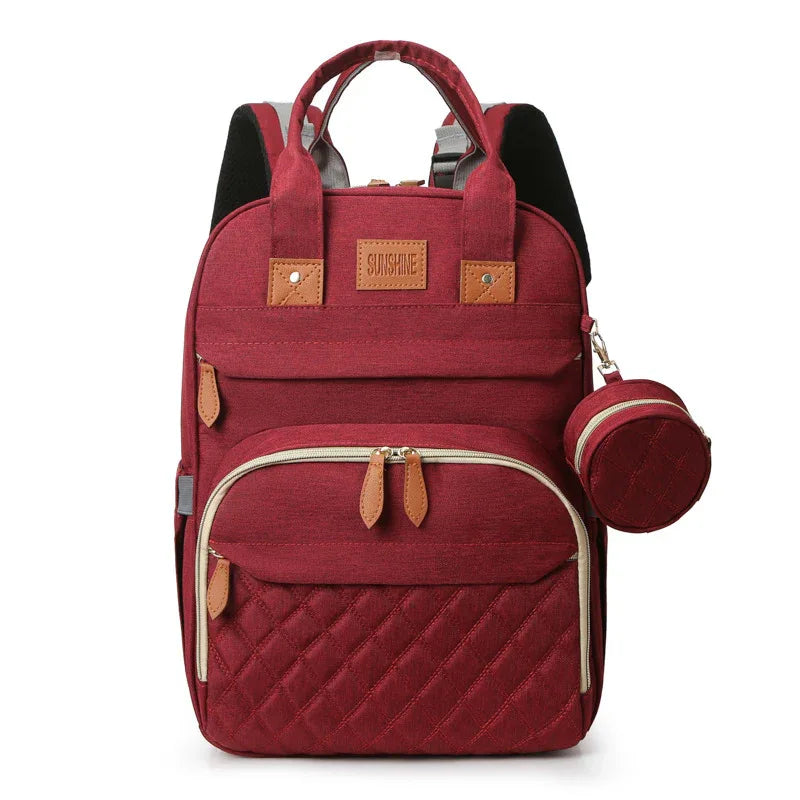 Diaper Bag Multifunction Travel Waterproof Boy Girl Unisex Portable Crib Backpack