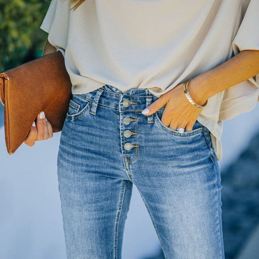 70-tals vintage jeans med hög midja