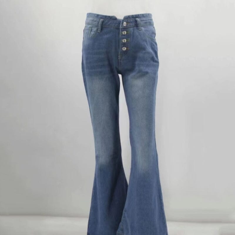 70-tals vintage jeans med hög midja