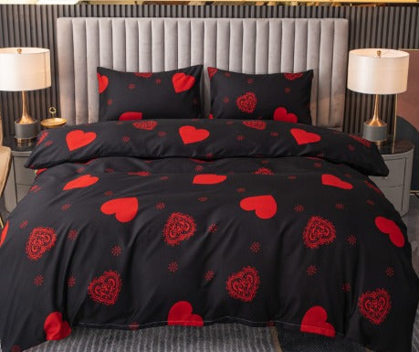 ANDORA Bäddset 3 delar - Hjärtan