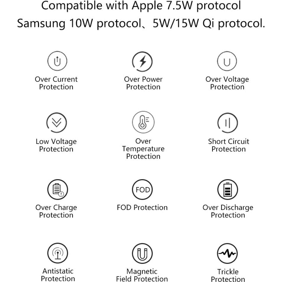 Digital väckarklocka med QI-laddare