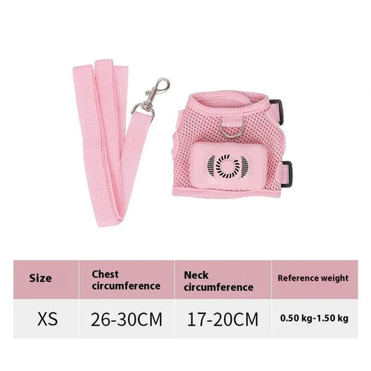Electric Cooling Air Conditioner Pet Dog Harness With 120cm Rope Leash Pet Supplies