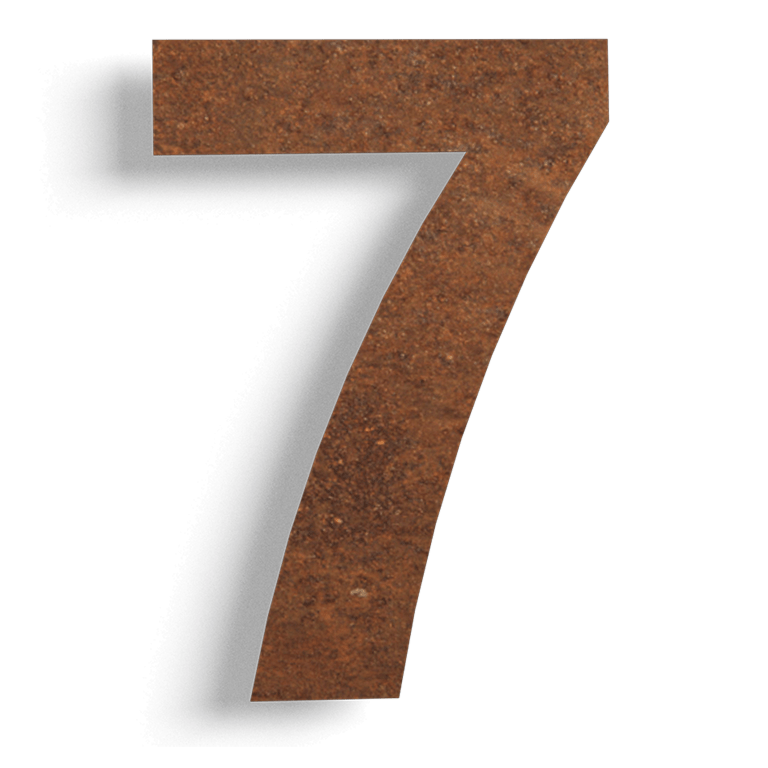 Husnummer - Cortenstål