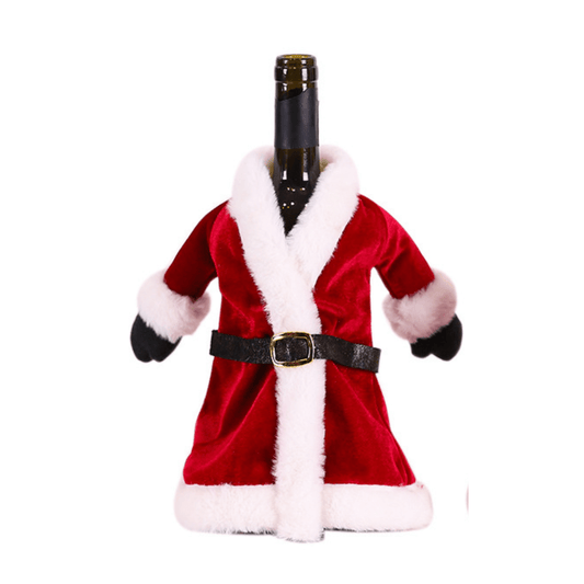 Julkläder till vinflaska