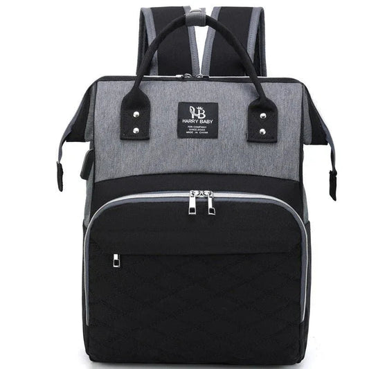 Large Capacity USB Rechargeable Oxford Cloth Diaper Bag