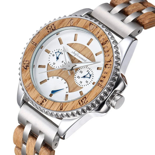 Men's Sports Mechanical Wood Watch