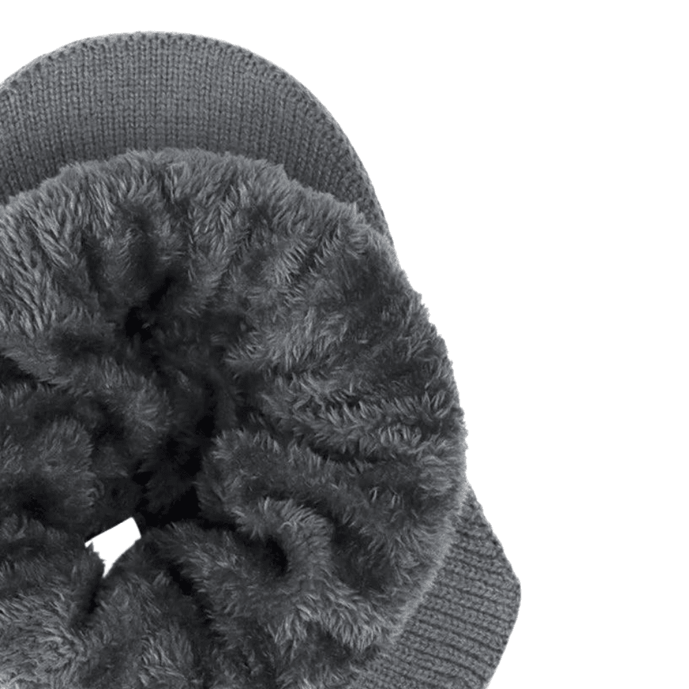 Stickad Mössa med Öronlappar - Öronlappsmössa