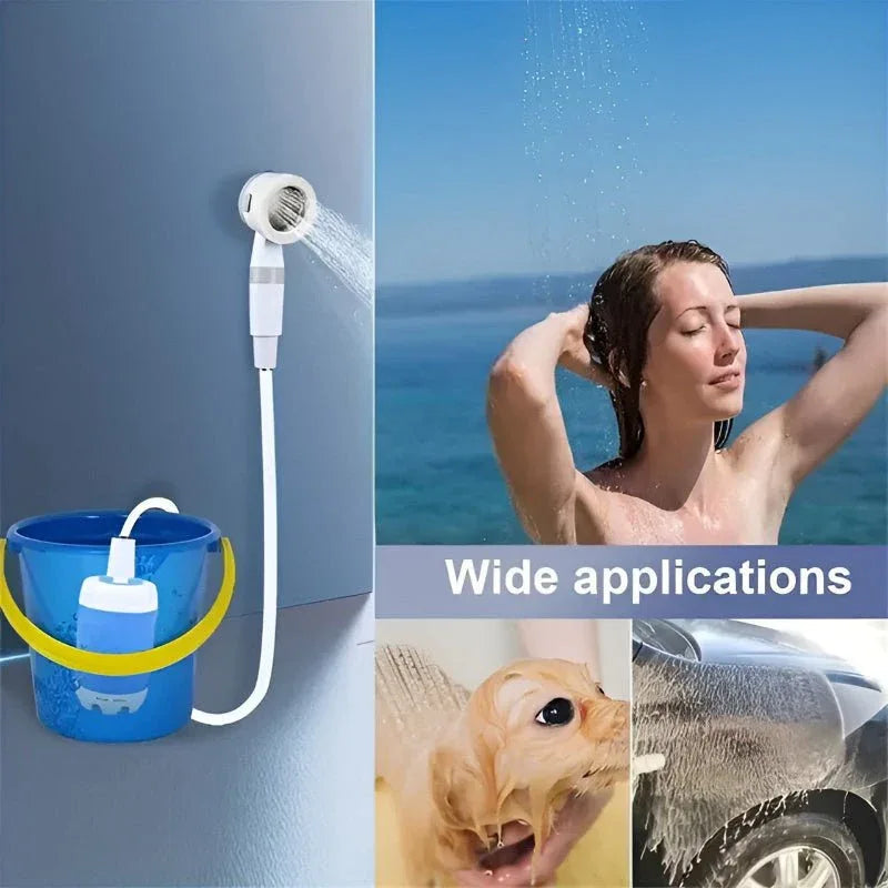 Outdoor Portable Electric Camping Shower With 5000mAh Rechargeable Battery
