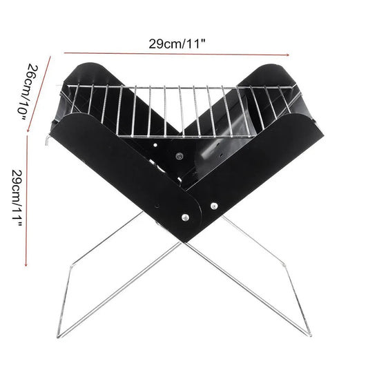 Portable Foldable Stainless Steel Outdoor Camping BBQ Grill