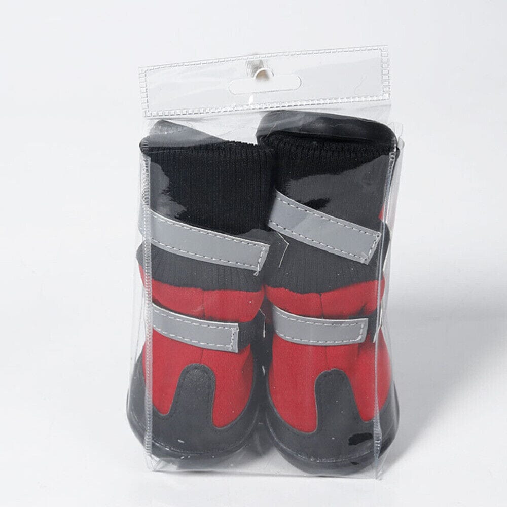 Reflektiva vadderade hundskor för större hundar (4 skor)