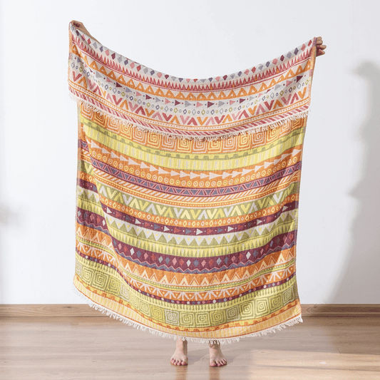 Stor färgglad filt - Maori