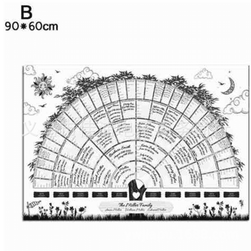 Vackert släktträd att fylla i själv!