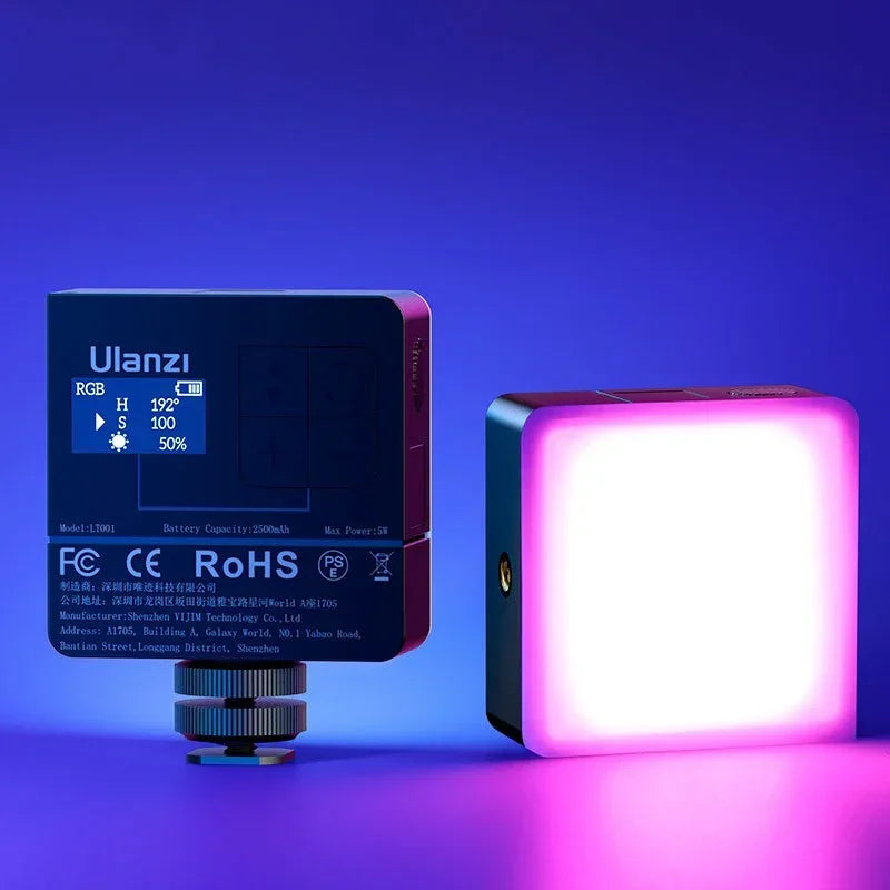 Ulanzi VL49RGB Pro – Kompakt belysning för foto & video med RGB, magnetfäste och full kontroll