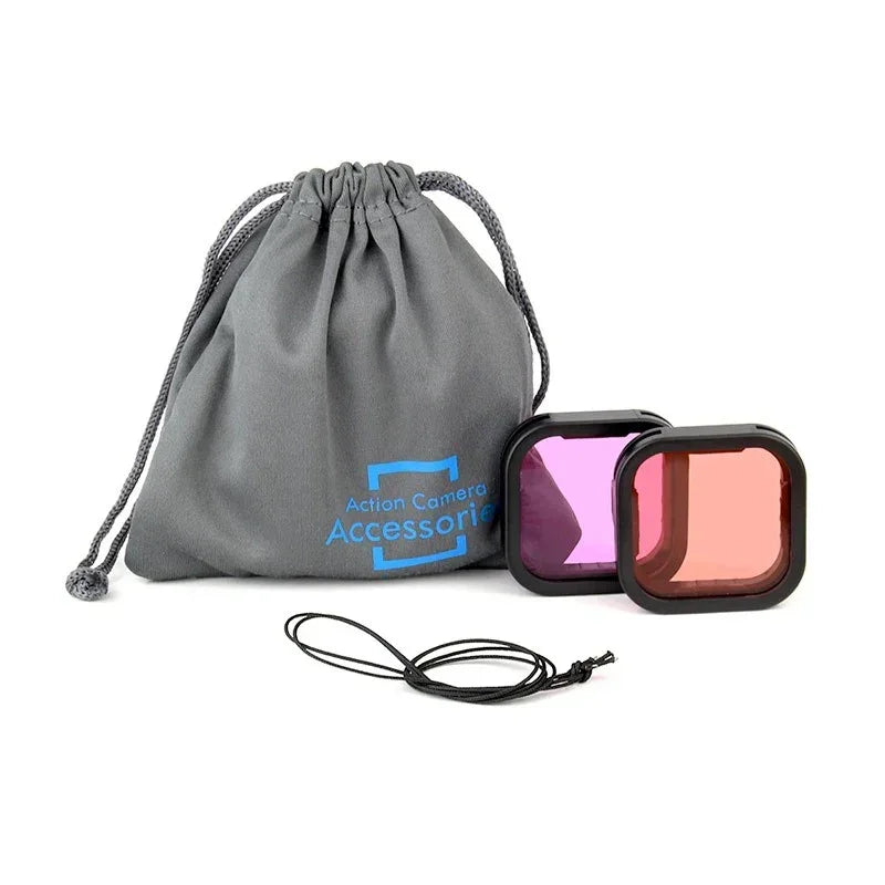 Färgfilter 2-pack - Röd light + Lila till GoPro Hero12/11/Mini/10/9 Black - Kit
