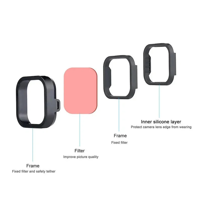 Färgfilter 2-pack - Röd light + Lila till GoPro Hero12/11/Mini/10/9 Black - Kit