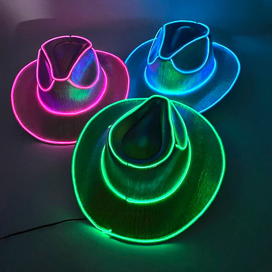 Glowing Neon Cowboy Hat