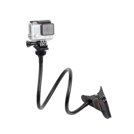 Böjbart svanhalsstativ med klämma - Metall