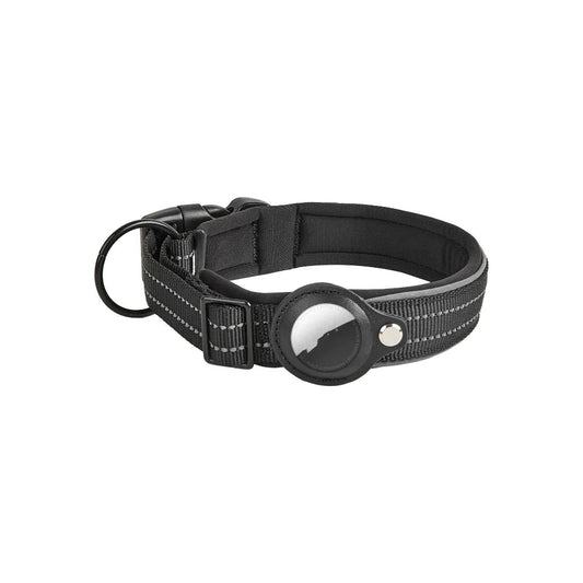 Airtag Leather Case Nylon Dog Cat Pet Anti-Lost Location Tracker Collar