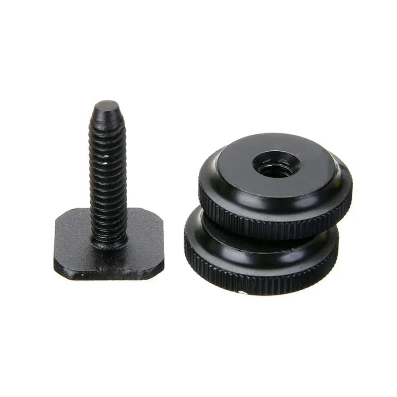 Adapter blixtsko till 1/4" skruv, Cold Shoe - Aluminium