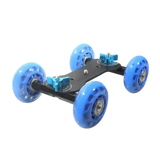 Dolly / slider / stativ på hjul med GoPro-fäste