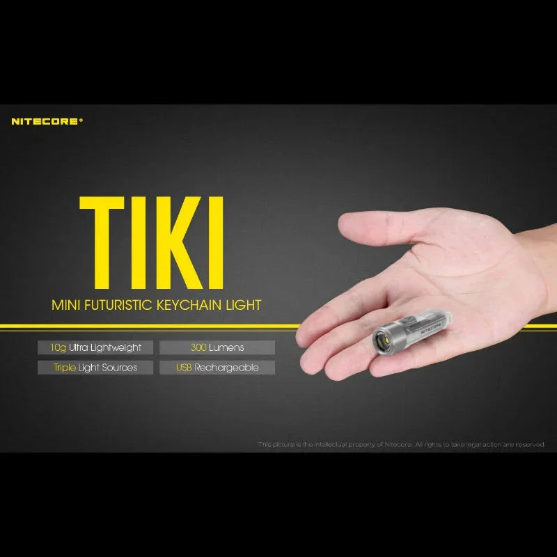 Nitecore TIKI Nyckelringslampa USB-C - 300lm