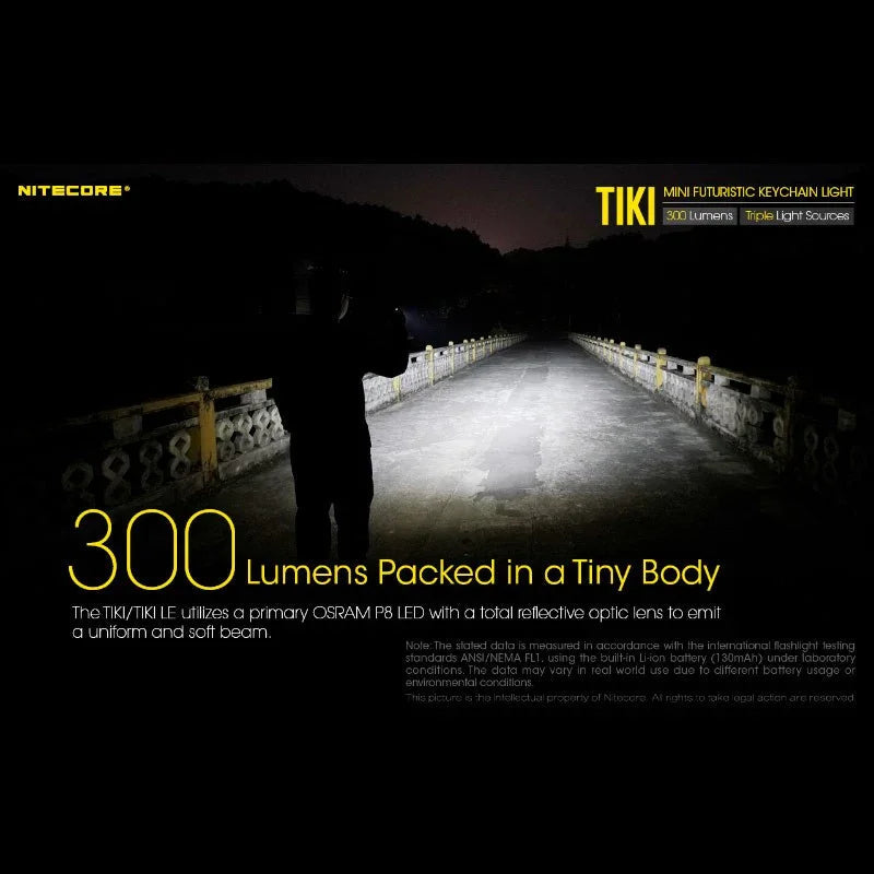 Nitecore TIKI Nyckelringslampa USB-C - 300lm