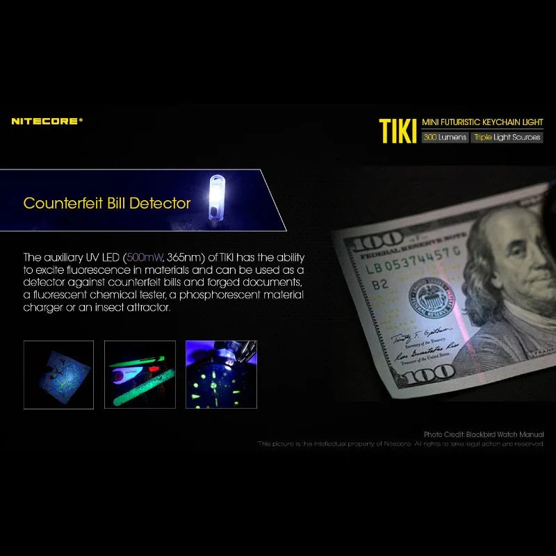 Nitecore TIKI Nyckelringslampa USB-C - 300lm