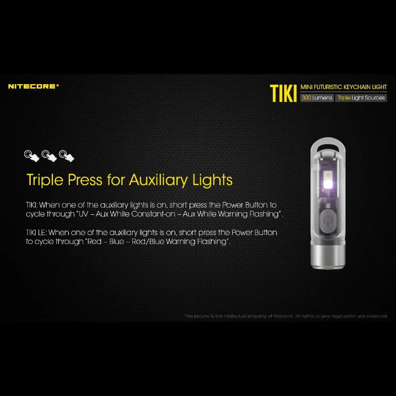 Nitecore TIKI Nyckelringslampa USB-C - 300lm