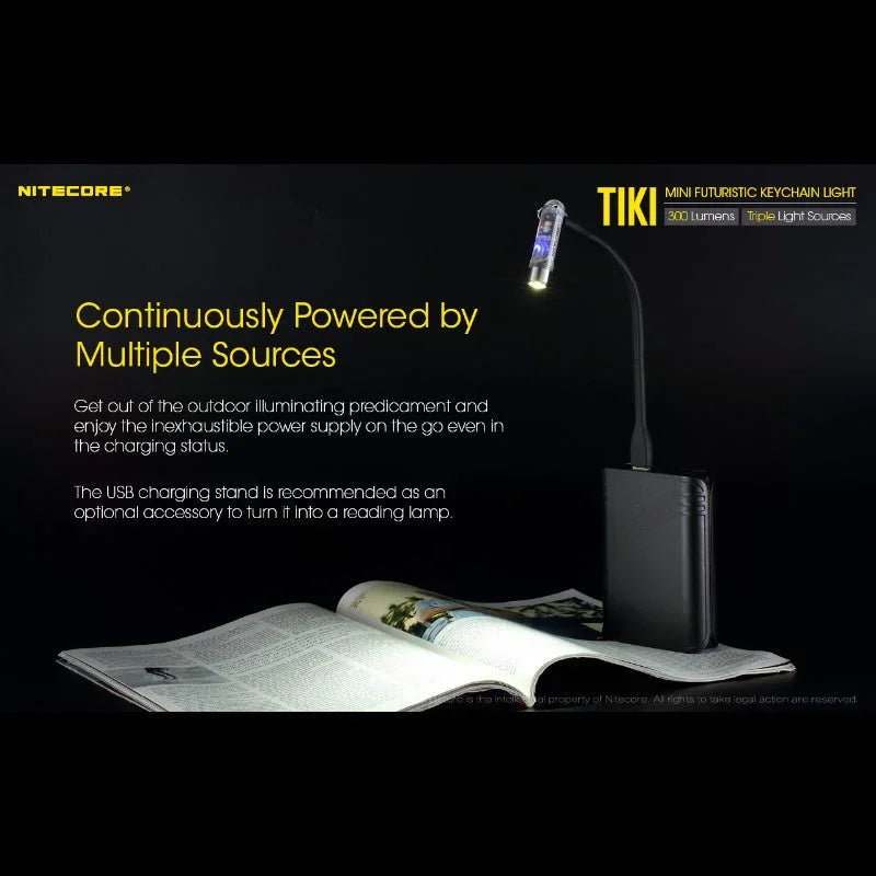 Nitecore TIKI Nyckelringslampa USB-C - 300lm