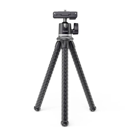 Telesin Tripod flexibelt 360 grader kulledshuvud 1/4" skruv / Mobilhållare / Tillbehörssko - Bläckfisk