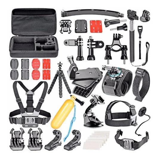 50 i 1 tillbehörskit / 50 tillbehör GoPro / stor förvaringsväska