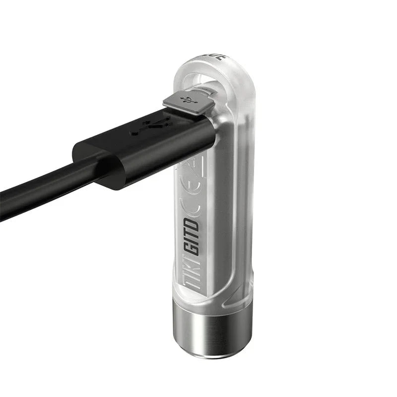 Nitecore TIKI GITD Blue Nyckelringslampa USB-C - 300lm