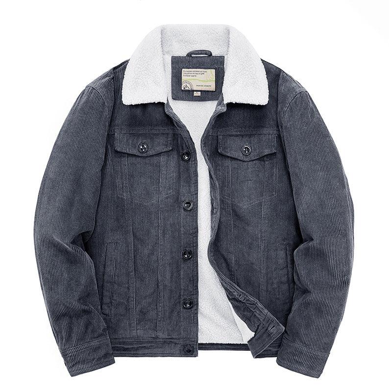 Men's Short Jacket, Fleece-Lined, Insulated Cotton-Padded Coat