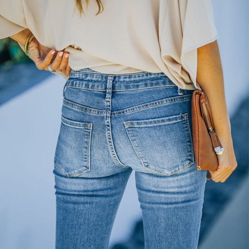 70-tals vintage jeans med hög midja