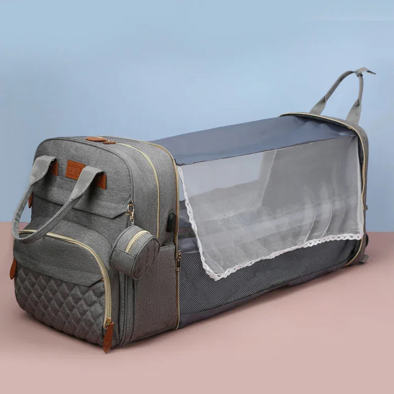 Diaper Bag Multifunction Travel Waterproof Boy Girl Unisex Portable Crib Backpack