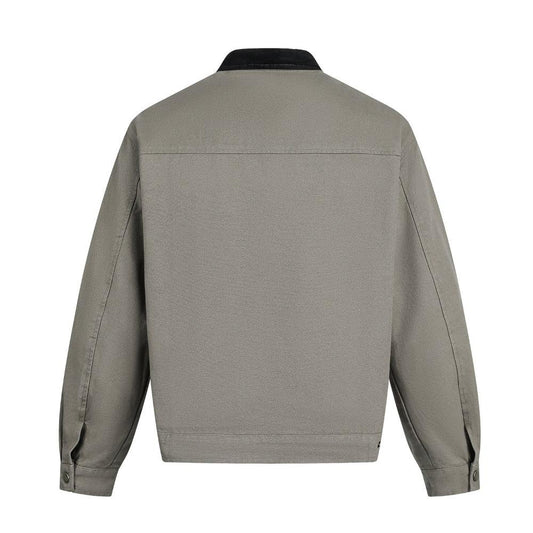 Men's Washed Corduroy Collar Stitching Workwear Jacket