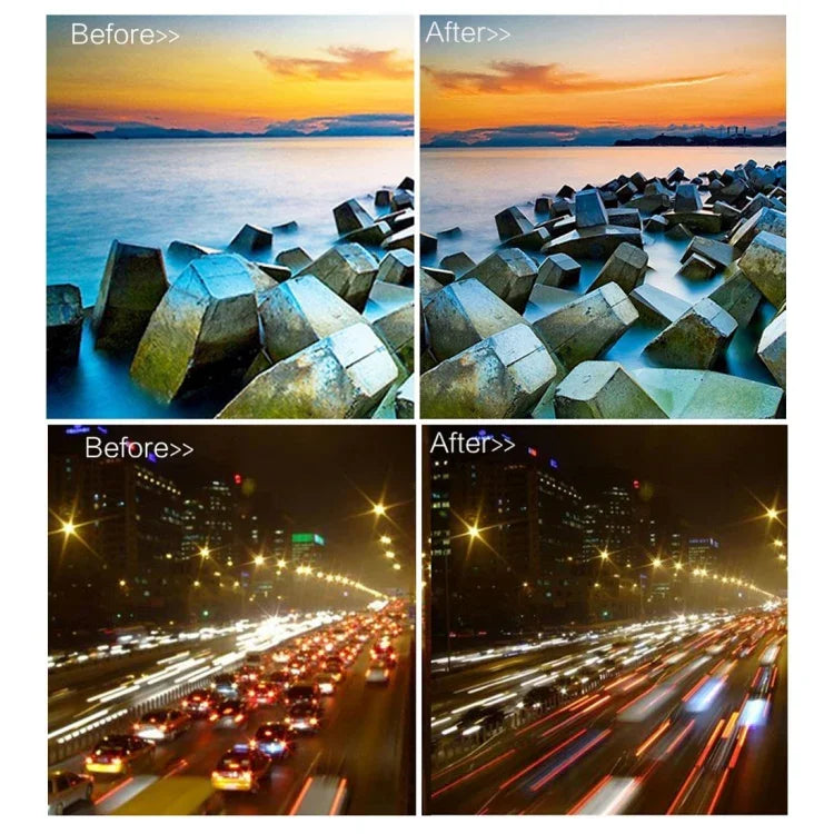 JUNESTAR 58mm ND Filterkit (ND2 + ND4 + ND8) för Actionkameror