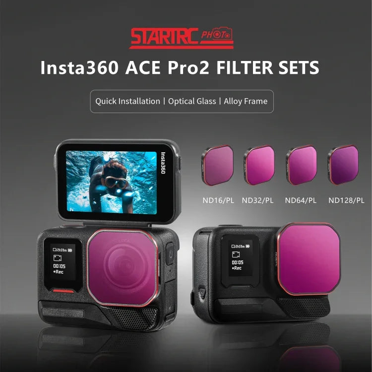 Insta360 Ace Pro 2 STARTRC 4-i-1 ND16PL/ND32PL/ND64PL/ND128PL filter