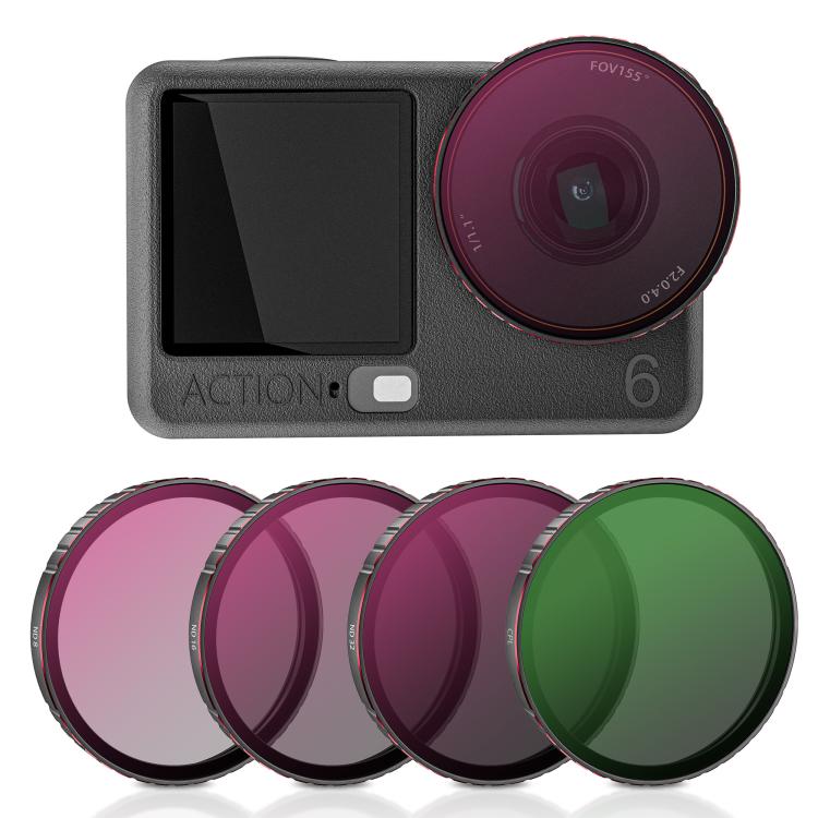 DJI Osmo Action 6 – STARTRC 4-i-1 Filterkit (CPL / ND8 / ND16 / ND32)