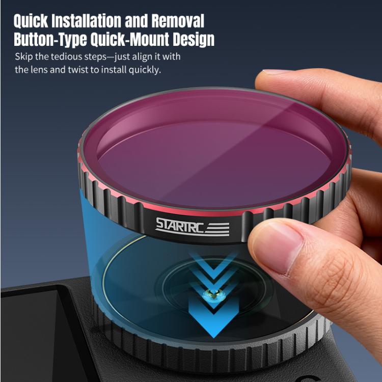 DJI Osmo Action 6 – STARTRC 4-i-1 Filterkit (CPL / ND8 / ND16 / ND32)