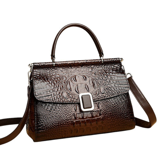 Elegant Handväska i Krokodilmönster – Lyxig & Tidlös Design