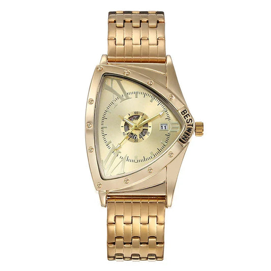 Fashionable Non-Mechanical Creative Triangular Dial Waterproof Men's Watch