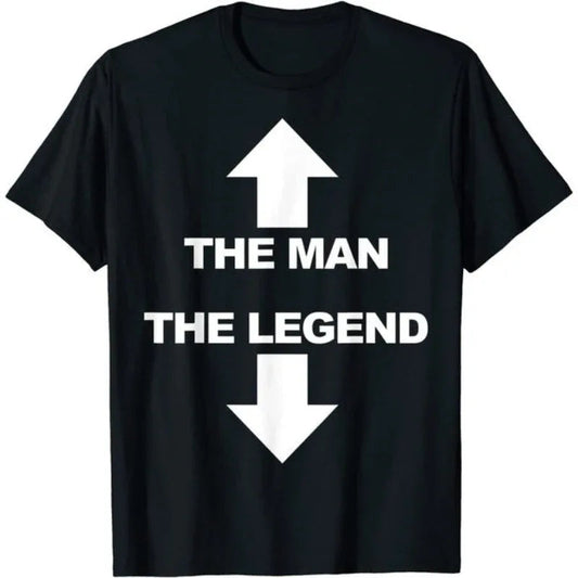 Legendary Humor Pattern Printed Top Short Sleeve Round Neck T-Shirt For Men