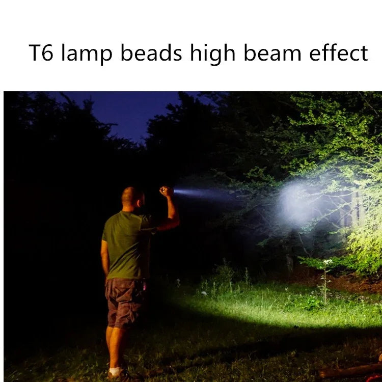 SKYWOLFEYE 360° Roterbar USB-Uppladdningsbar LED Ficklampa med Magnet och COB-arbetsljus