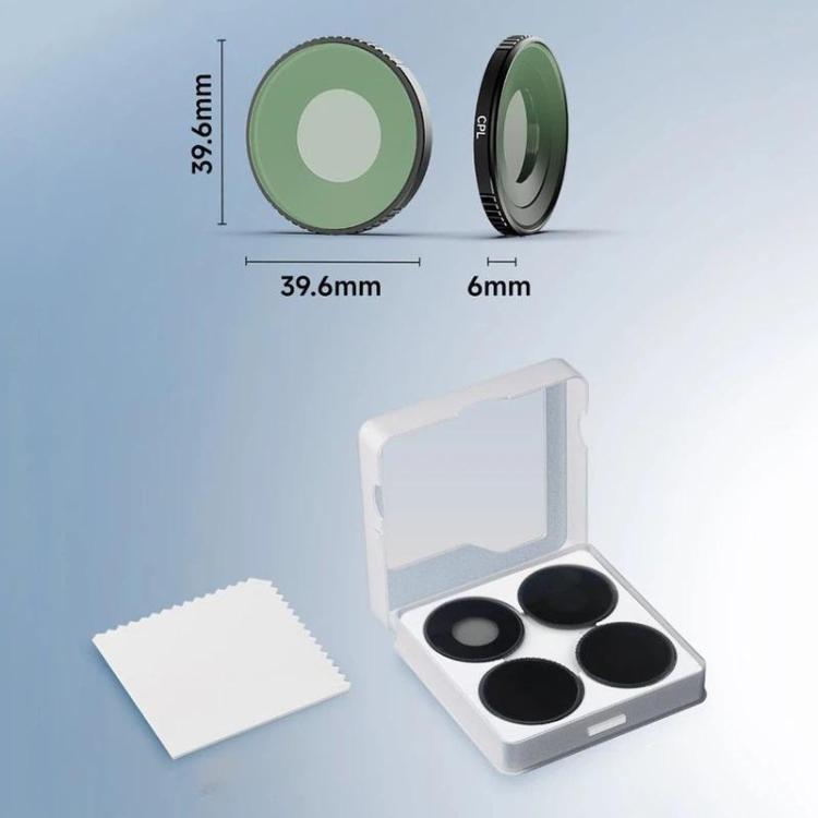 DJI Osmo Action 6 – 4-i-1 Filterkit (CPL / ND8 / ND16 / ND32)